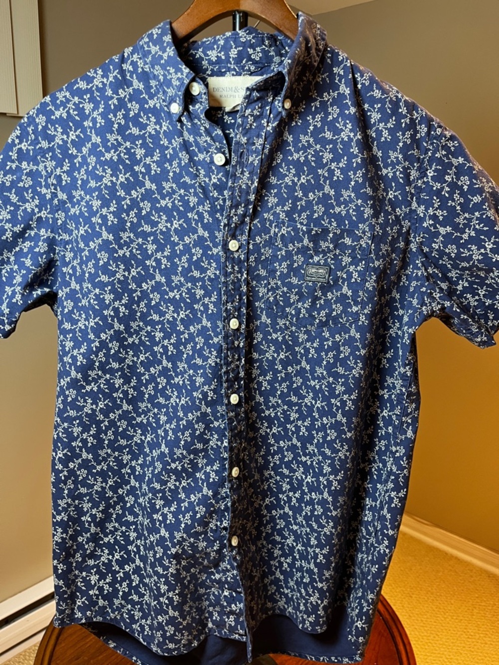 Denim & Supply Ralph Lauren Blue Floral Button-Down Shirt